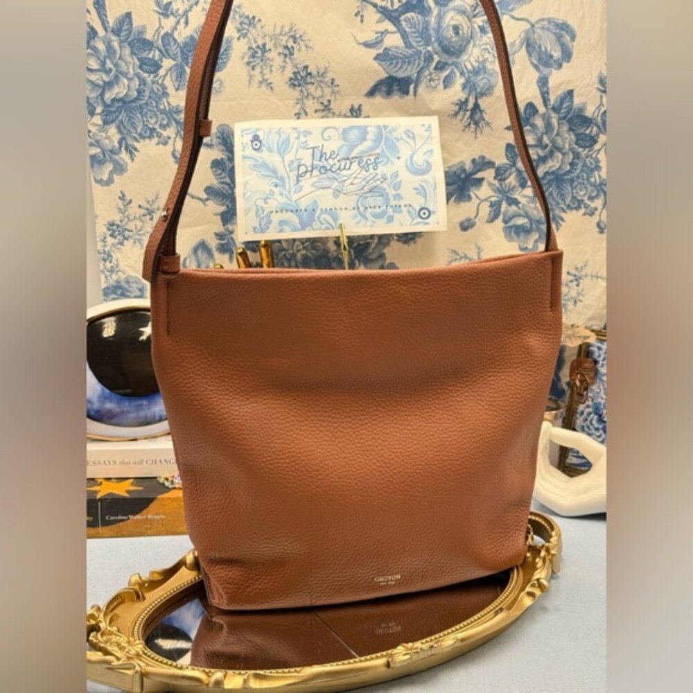 🆕 OROTON 🧿 NWOT Alice Slouch Hobo Zip Crossbody Bag, Whiskey CognacTan